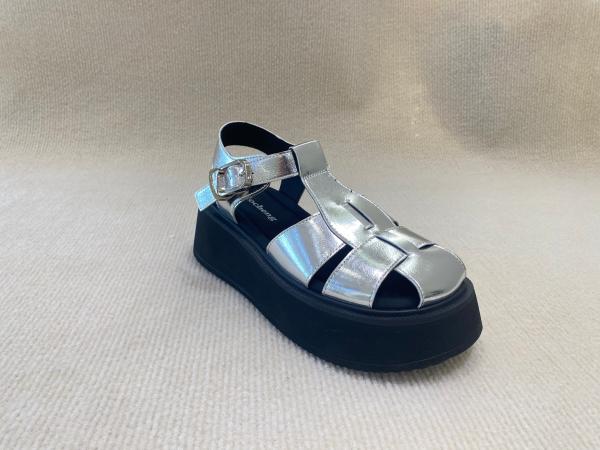 Buy cheap Velvet Upper Silver Flatform Sandals Thick Soled Platform Sport Sandals from wholesalers