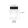 Buy cheap Clear Borosilicate Empty Glass Jars With Sealed Bamboo Lid Durable from wholesalers