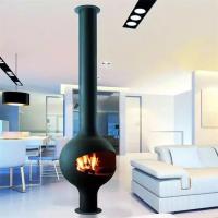 Buy cheap Free-standing Indoor Central Hearth Ceiling Mounted Stove Wood Burning Fireplace product