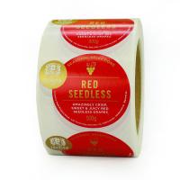 Buy cheap PVC Customized Print Food Sticker Label Logo Self Adhesive Waterproof product