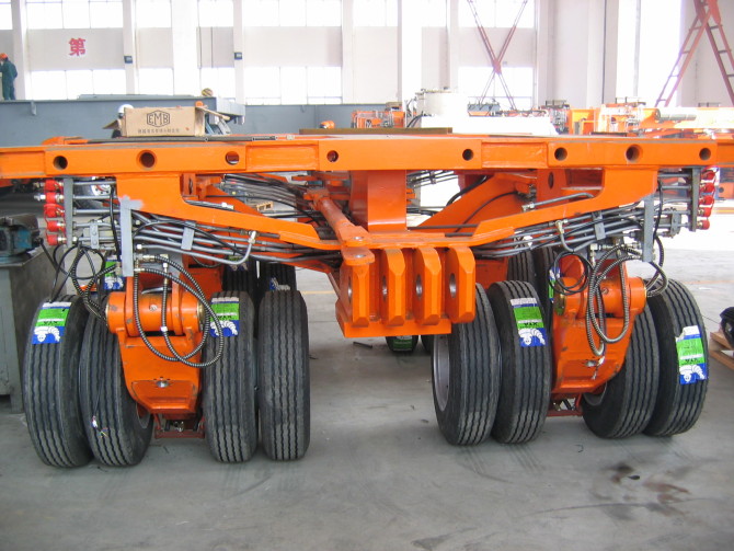 Semi-Trailer Self-Propelled Modular Transporter Trailer for Bridge Beam Transport