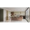 Buy cheap Elegant Stainless Steel Kitchen Cabinet With Rose Gold And Wood Grain Accent from wholesalers