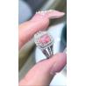 Buy cheap 2CT Lab Grown Diamond Jewelry Rings Radiant Cut Pink Wedding Ring VVS1 from wholesalers