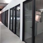 Office Toughened Glass Sliding Door Window Sound Insulation Customized Size