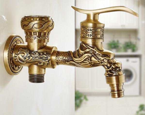 Buy cheap Decorative Funny Double Handle ODM Outdoor Water Faucet Tap from wholesalers