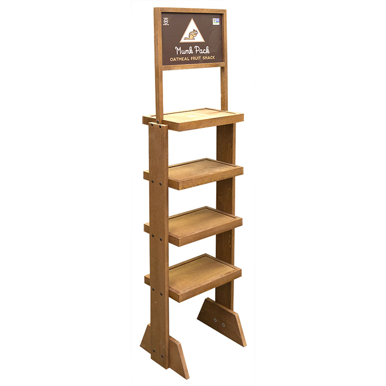 Beverage Bottle Wood Display Stand Beer Display Stand For Grocery Store