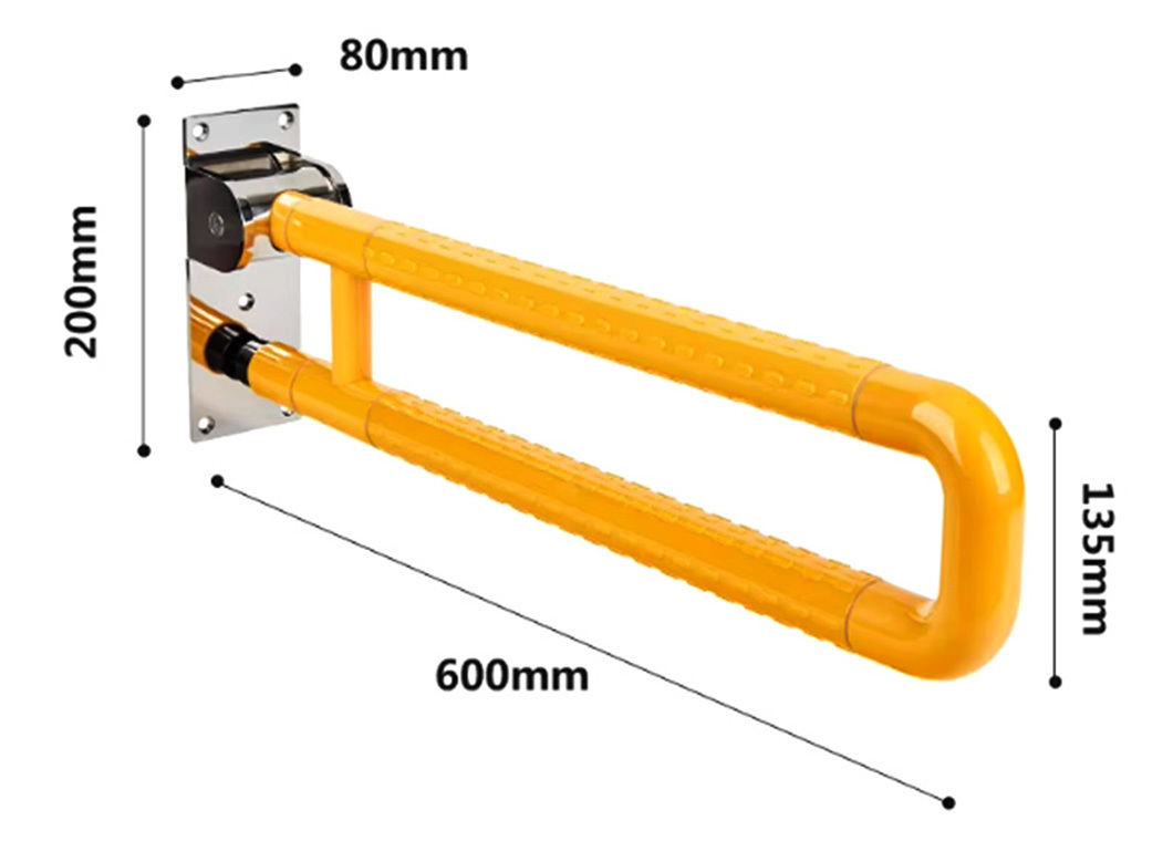 ABS Nylon Bathroom Hand Rails Safety Handicap Toilet Bars Easy Installation