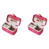 Buy cheap Pearlescent Rouge Red Mini Travel Jewelry Organizer Box , Portable Small Display Cases For Jewelry from wholesalers