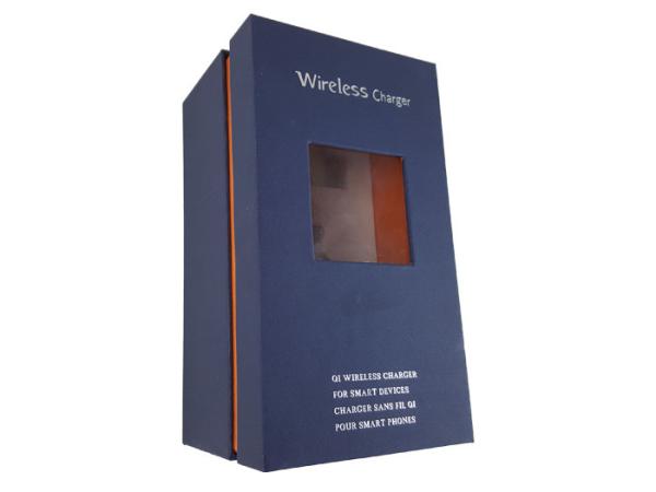 Buy cheap Wireless Charger Smart Phones Device Packing Box with White Color EVA Tray Foil Silver Hot Stamping Craft from wholesalers