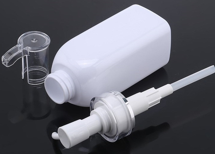 500ml White Pump Bottle with Gold Silver Line Cap Cosmetic Pump Bottle for Lotion Cream
