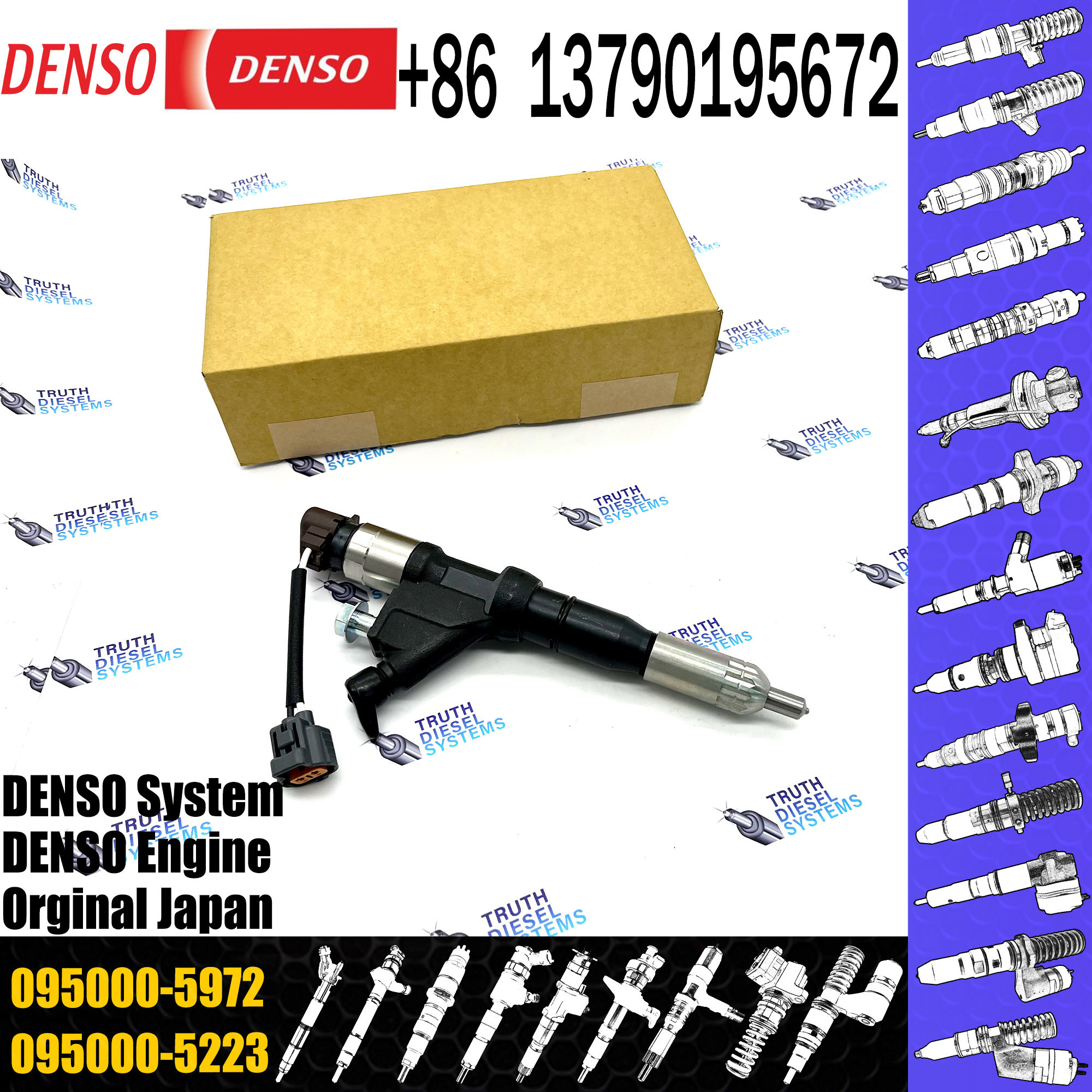 Fuel Injection System Genuine New Auto Engine System Diesel Fuel Injector 095000-5970 095000-5971 095000-5972 For Trucks