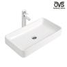 Buy cheap White Counter Top Bathroom Sink 700mm 300mm Ceramic Rectangle Vessel Basin from wholesalers