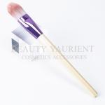3tone PBT Hair Cosmetic Foundation Brush Pearl White Wooden Handle