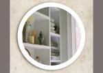 Anti Fog Smart LED Bathroom Mirror , Round Illuminated Bathroom Mirror