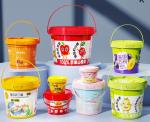 Reusable UV Resistant White Round Food Grade Bucket / Food Grade Pail with Lids