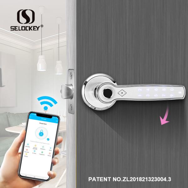 Buy cheap IP55 Home Fingerprint Keyless Smart Bedroom Door Lock from wholesalers