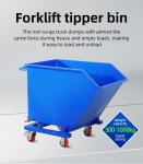 6 Yard Mild Steel Waste Self Dumping Hopper For Forklift High Durability