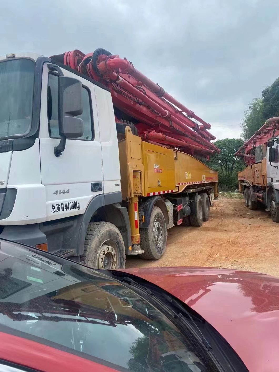 Used Concrete Mounted Pump 2019 Sy 56m Concrete Pump on Benz Chassis for Ready Mix