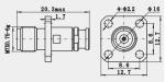 Female 2.4mm RF Connector 4 Holes Flange Mount MMW Cable Connector