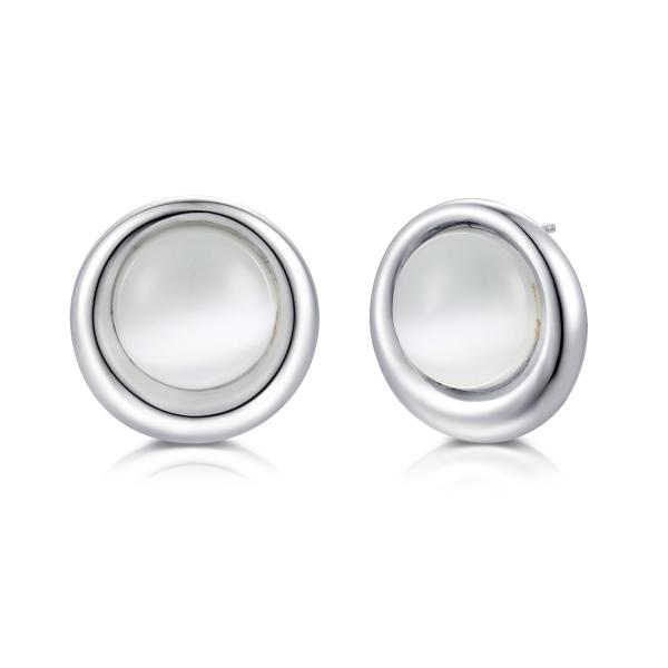 Buy cheap Round studs earrings Sterling Silver AAA+ 925 Silver CZ Earrings for women from wholesalers