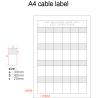 Buy cheap 30x60-20mm 2mil A4 White Matte Translucent Water Resistant Vinyl Cable Label from wholesalers
