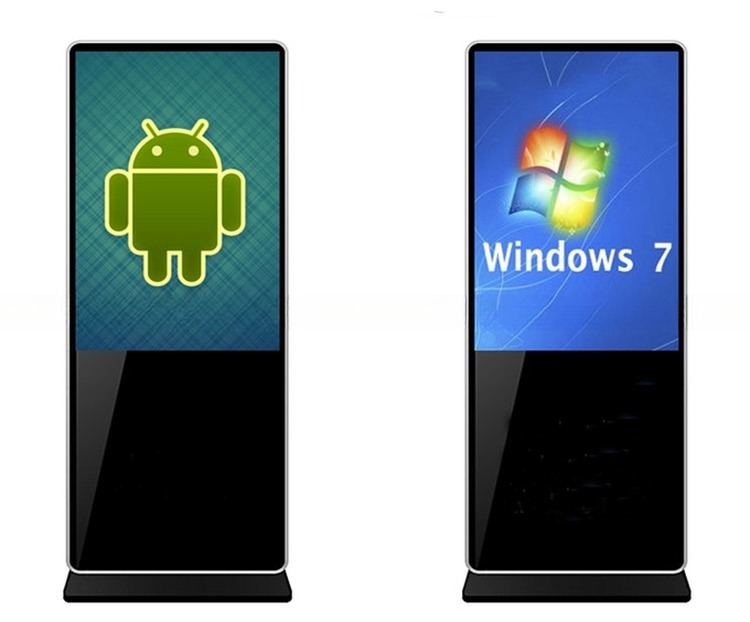 55" Floor Standing LCD Advertising Display Double Sided Kiosk OEM ODM