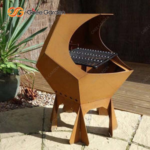 Buy cheap Simple Operation Corten Iron BBQ Charcoal Cooking Grill For Outdoor Party from wholesalers