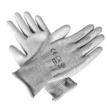 13 Gauge Knitted Lined Pu Coated Gloves ESD Antistatic Carbon Fiber Finger Men