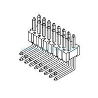Buy cheap Double row 1.27*1.27mm right angle DIP pin male header product