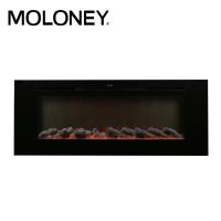Buy cheap 50inch Classic Flame Electric Fireplace Black Painted Glass 750-1500W product