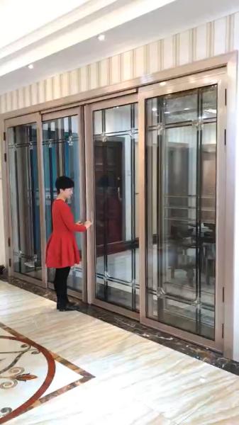 Buy cheap Fancy Waterproof Aluminium Frame Glass Doors 2.0mm Thickness from wholesalers