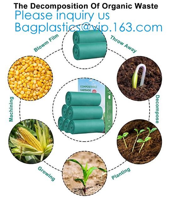 Compostable Biobag Cornstarch Bags,Recycling, Food Waste Kitchen Bag 3 Gallon Compost Bin Liner 25 Counts, Kitchen Caddy