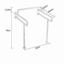 Buy cheap 30cm Stainless Steel Toilet Accessories Sets Toilet Handrail Handicap Toilet Grab Bars from wholesalers