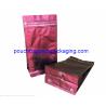 Buy cheap Zipper flat bottom quad bag, 135x80x225mm, with valve for 1kg coffee from wholesalers