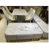 Buy cheap White Household Faux Marble Dinette , Crack Pattern Contemporary Coffee Table Set from wholesalers