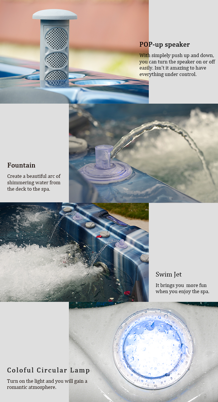 5 Meters New Design Acrylic Endless Swimming Pool Outdoor Swim Spa Hot Tub