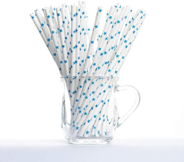 Buy cheap Drinking Suckers BPA Free Star Printed Floral Disposable Paper Straws from wholesalers