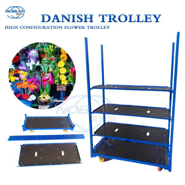 Buy cheap 1350*565*1900mm Metal Dutch Flower Trolley Four Wheels for Greenhouse Garden Farm from wholesalers