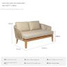 Buy cheap PE Rattan Outdoor Patio Furniture Sets With Solid Teak Wood Frame from wholesalers