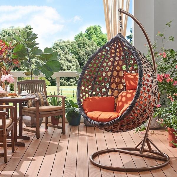 Buy cheap Cabon Steel Frame Outdoor Single Seat Garden Swing Chair OEM from wholesalers