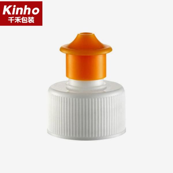 Buy cheap 28/410 Cosmetic Bottle Cap 24/410 Mushroom Push Pull Lid Plastic Ribbed Smooth Cover For Cosmetic Bottle from wholesalers