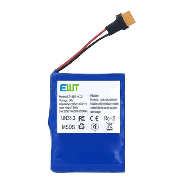 Buy cheap 36V balance car battery 36V 2Ah lithium battery for children's car from wholesalers