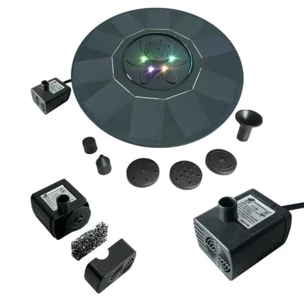 Built-in 800mAh Battery Solar Water Pump for Bird Bath Fish Tank Pond and 6