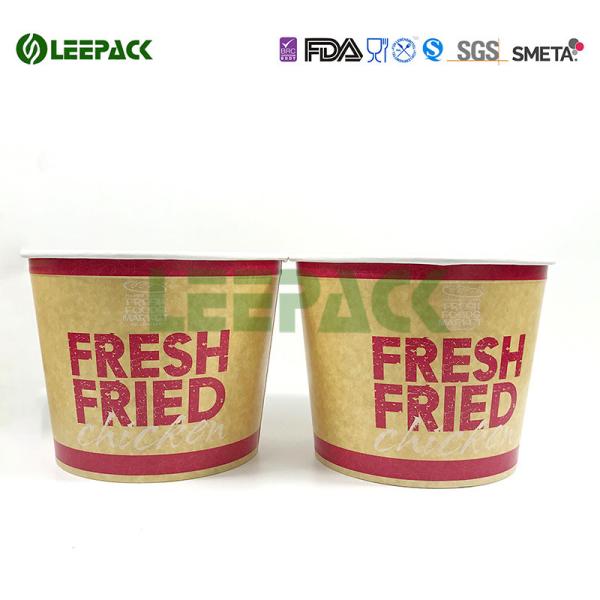Buy cheap Disposable food grade paper popcorn buckets container for take away food packaging from wholesalers