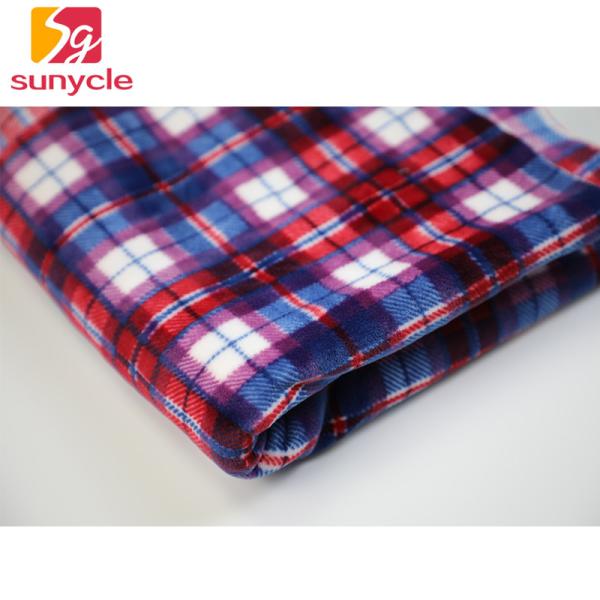 Buy cheap Plaid Printed 280gsm Micro Fleece Fabric For Garment Scarf from wholesalers