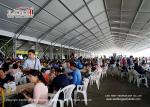 Simple PVC Marquee Tent With Plain PVC Sidewalls For 300 Guest Gathering