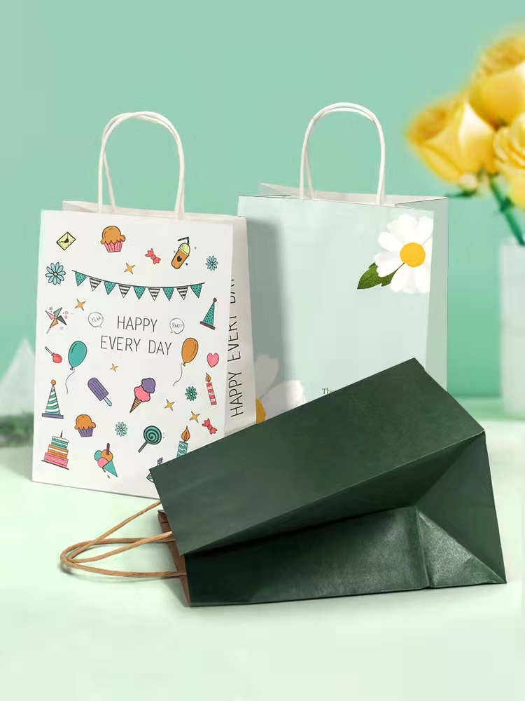 Business Custom Printed Paper Bags CMYK Color For Promotion