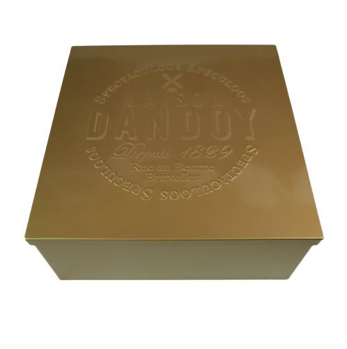 Buy cheap FDA Certified Large Square Biscuit Tin Jars With Lids Straight Angle from wholesalers