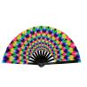 Buy cheap Large Bamboo Folding Hand Fan Custom Print Rave Festival Handheld Fan for Promotional Gifts from wholesalers