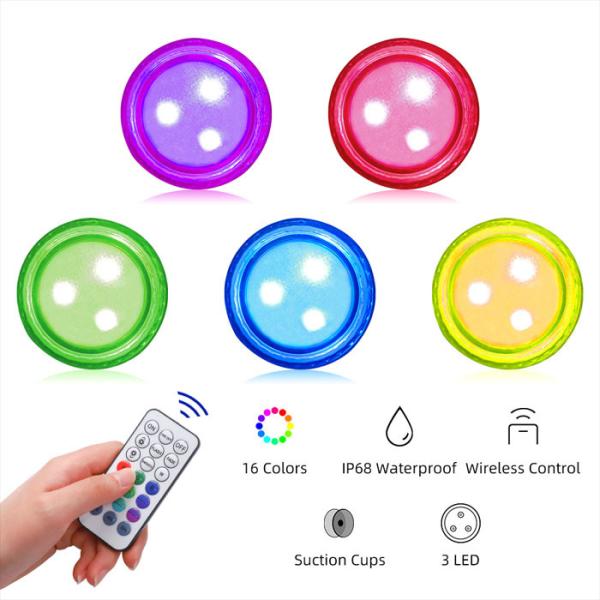 Buy cheap Small Submersible LED Lights Mini Waterproof RGB LED Tea Lights Candles Party Events Home Vase Pool Pond Decor from wholesalers